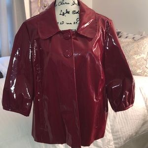 Red patent leather jacket